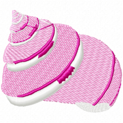 Seashell Embroidery Design 8 Seashell Embroidery Design 8